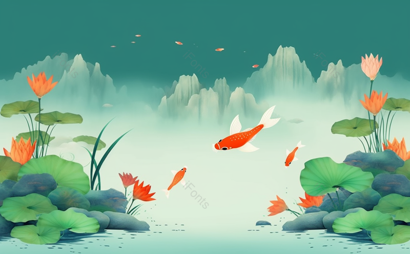 锦鲤水墨风跃出水面自然传统风插画,插画/手绘图,插画/手绘图库,插画/手绘图下载,插画/手绘